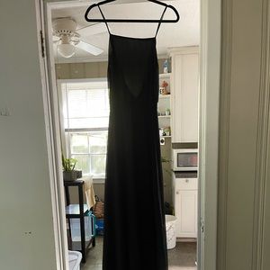 Black Cross Back Formal Dress